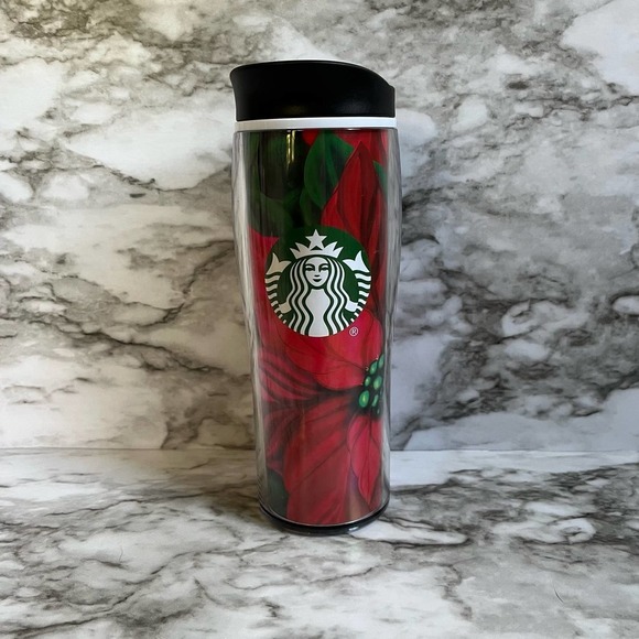 Starbucks Other - NWOT Starbucks Holiday Poinsettia 16 oz Coffee Tea Travel Mug